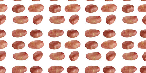 Seamless pattern of red potatoes creating a vibrant culinary backdrop