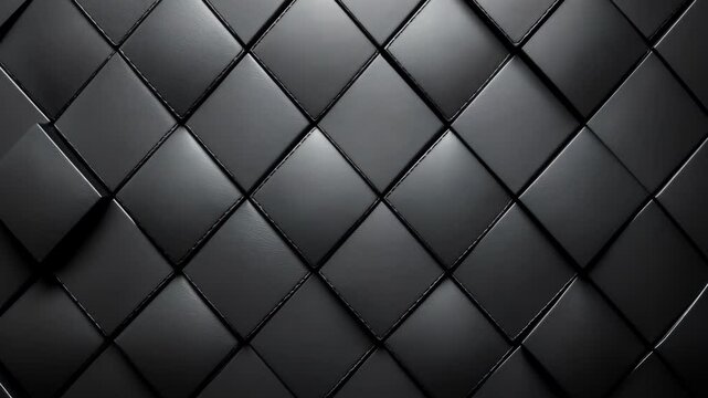 Abstract dark gray geometric pattern with rhombus shapes creates a modern design