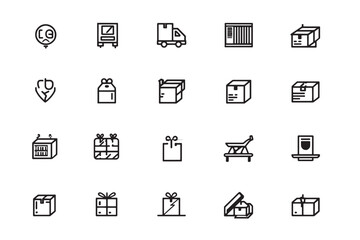 Distribution Icon for Logistics Concept