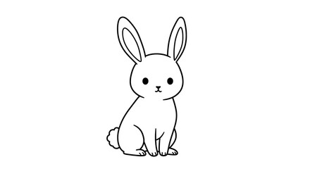 Fototapeta premium vector illustration of a rabbit