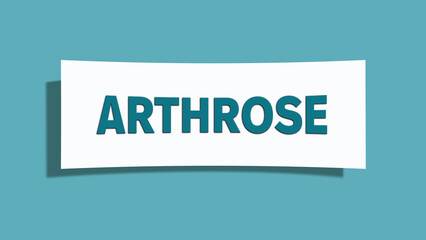 Arthrose (Osteoarthritis) - A card isolated on light green background.