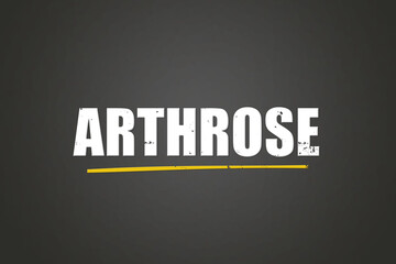 Arthrose (Osteoarthritis) - A blackboard with white text.