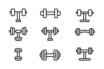 Minimalist Dumbbell Icon for Fitness