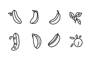 Fototapeta premium Edamame Bean Simple Line Art