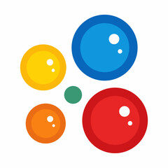 Abstract Colorful Circle Design Element For Graphics And Backgrounds On White