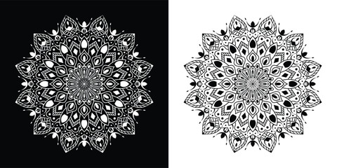Unique Creative ornament flower mandaladesign vector design, A design element for a creative mandala idea.