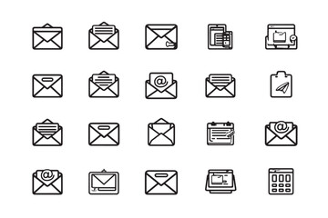 Email Campaign Minimalist 2D Line Art Design