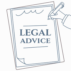 Legal Advice Document Being Signed Or Drafted With Pen In Hand