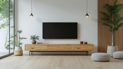 Modern White Wall Unit with TV Cabinet for Stylish Living Room Dcor