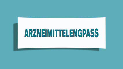 Arzneimittelengpass (Drug shortages) - A card isolated on light green background.
