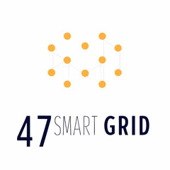 Smart Grid Technology Logo Concept Modern Network Connection System Design