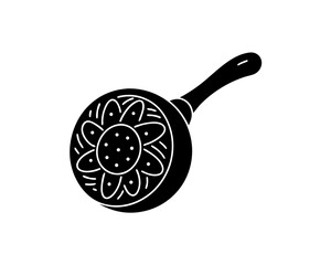creative details  Frying Pan Icon vector Illustration