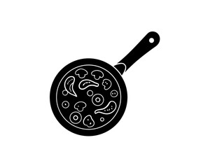 creative details  Frying Pan Icon vector Illustration