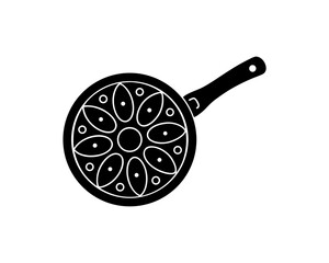 creative details  Frying Pan Icon vector Illustration