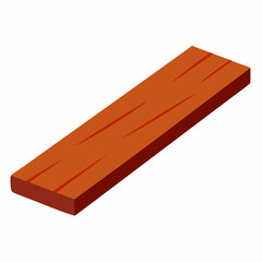 Isometric Wooden Plank Illustration On A White Background Great For Design Projects