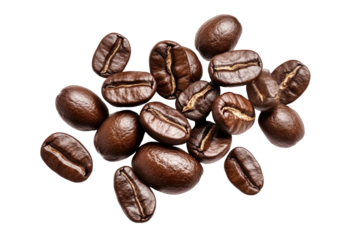 Flying High Quality Coffee Be Standard isolated on a transparent background