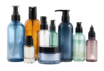 Compact Travel Bottles Set PNG Transparent Toiletry Clipart
