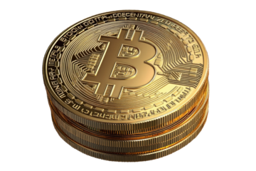 Bitcoin Money Coin Isolated Standard isolated on a transparent background