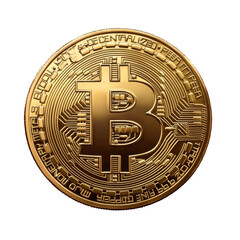 Bitcoin Money Coin Isolated Standard isolated on a transparent background