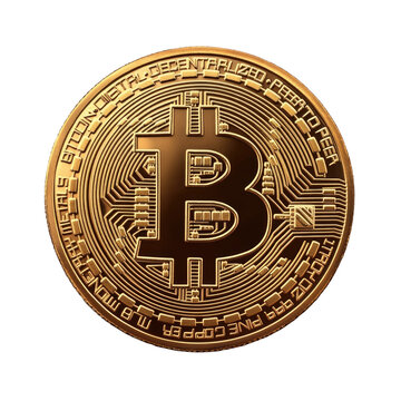 Bitcoin Money Coin Isolated Standard isolated on a transparent background