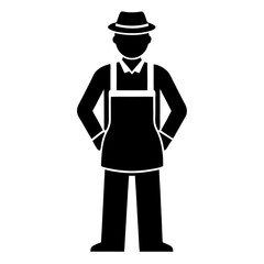 Standing Labor - May Day / Labour Day Silhouette Icon