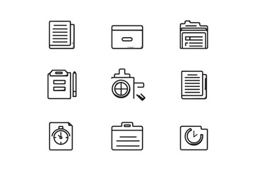 Minimalist File Icon Ultra Line Art