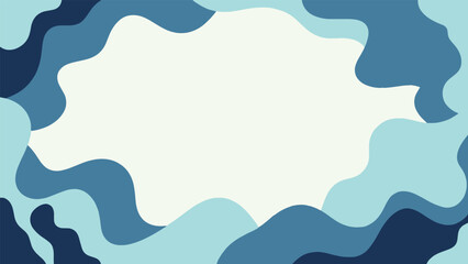 Abstract blue and light blue shapes create a frame. cookies pastel