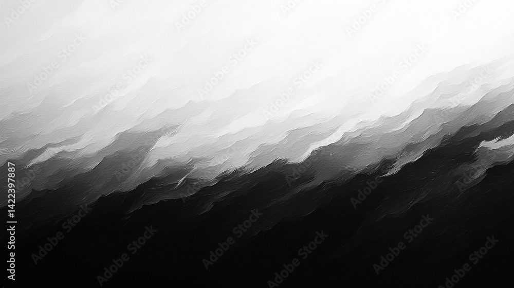 Poster smooth gradient background transitioning from black to white symbolizes the journey from darkness to