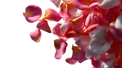 Scattered Pink and White Flower Petals