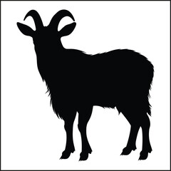 Obraz premium Silhouettes Set of Goat, Animal