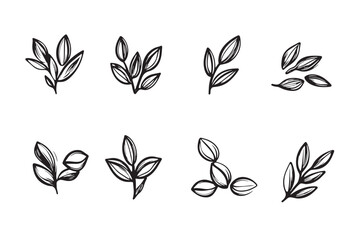 Fototapeta premium Flaxseed Minimalist Line Icon Design