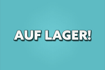 Auf Lager (In stock) - A turquoise banner illustration with white text.