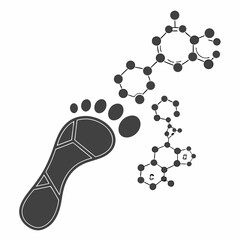 Footprint And Molecule Structure Graphic Representation Health And Science Concept