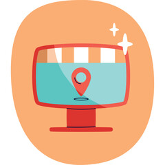 Minimal Vector Illustration of a Desktop Workstation