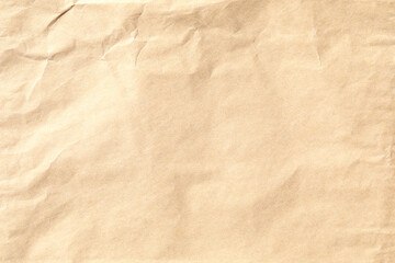 Brown crumpled paper sheet texture