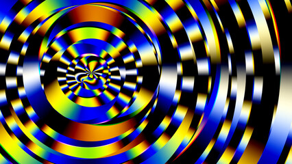 Vibrant Optical Vortex Pattern – Colorful Hypnotic Spiral Texture with Trippy Concentric Rings for Psychedelic Designs