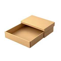 Sliding Drawer Box Packaging Mockup Isolated On Wh St isolated on a transparent background