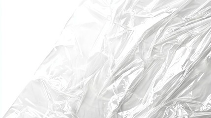 Obraz premium Crumpled Plastic Wrap Texture Overlay - Polyethylene Packaging Mockup for Vinyl or CD Cover Design ( Illustration)