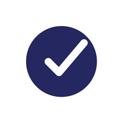 Right sign blue color Print icon. Symbol correction mark, list ok check button complete. 