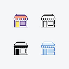 Restaurant  icons set in different style vector stock illustration