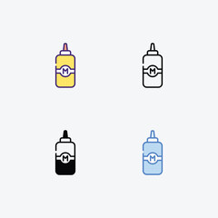 Mustard  icons set in different style vector stock illustration