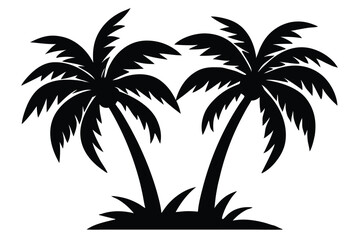 Palm trees vector icon