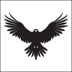 Obraz premium Silhouettes of Gyrfalcon, Wildlife