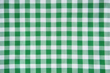 Green and White Checkered Fabric