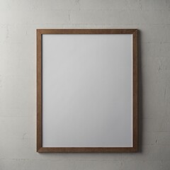 Simple A2 poster mockup with clean borders on white surface.