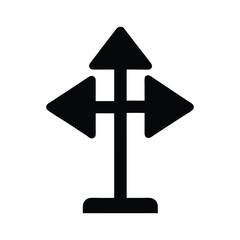 blank directional road sign