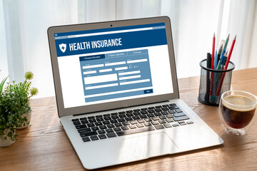 Health insurance web site modish registration system for easy form filling