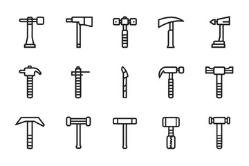 Modern Hammer Icon Ultra Minimalist Style