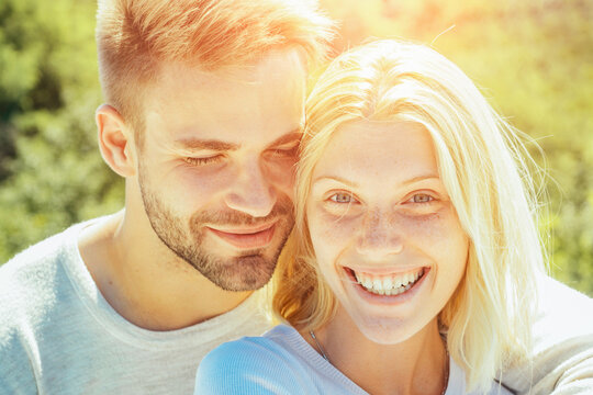 Young girlfriend and boyfriend enjoying romantic moment. Sexy couple in love. Sensual couple face to face. Couple of lovers hugging. Valentines day.