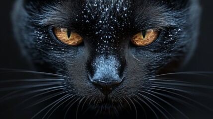 black cat portrait